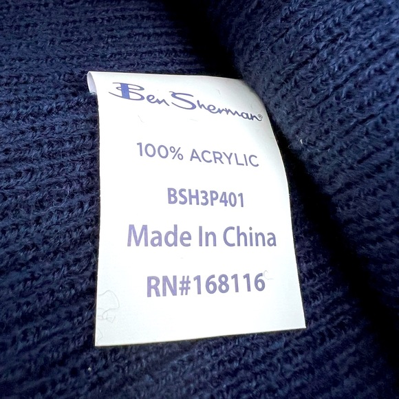 BEN SHERMAN, 3 PACK BEANIE SET, UNISEX, ONE SIZE FITS ALL, GREY, NAVY & BLACK - Picture 8 of 16